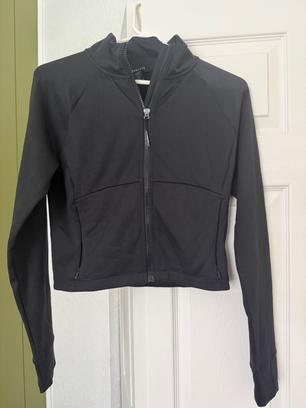 Women's Athleta black Zip-Front Athletic Jacket